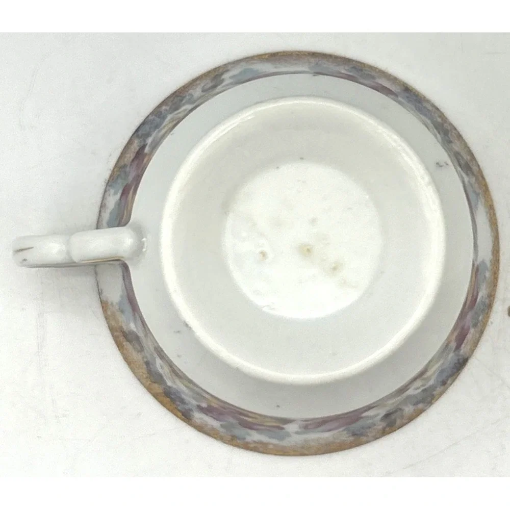Vintage‎ Hand-Painted Floral Porcelain Teacup & 4 3/4